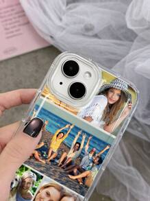 1 Stück personalisierter 5-Foto Paar, Familie, Haustier Reise Urlaub stoßfester transparenter Handyhülle kompatibel mit iPhone 11 Pro/13 Pro/15 Pro Max, klar, modisch, stilvoll, farbig, niedlich, schlicht, passend, Kawaii-Stil, personalisiert, einzigartig, Geschenk für Freunde zum Muttertag, Handyhülle, 16 kompatibel mit iPhone, internationale Version, nicht die inländische Version - Transparent - Übersicht 4