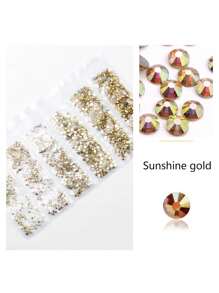 1728 Pcs Flat Back Crystal Glass Nail Art Rhinestones. 4#-12# 6 Sizes Mix DIY Decorations For Nails, Clothes, Bags, Hair Accessories, Cars, Beddings, Pendants, Etc. Suitable For Teenage Girls, Women Nail Art, Eye Makeup, Face Stickers, Jewelry Decoration Flat Back Rhinestones. 6 Bags Of Crystal Glass Flat Back Rhinestones. Nail Charms Nail Gems Nail Supplies