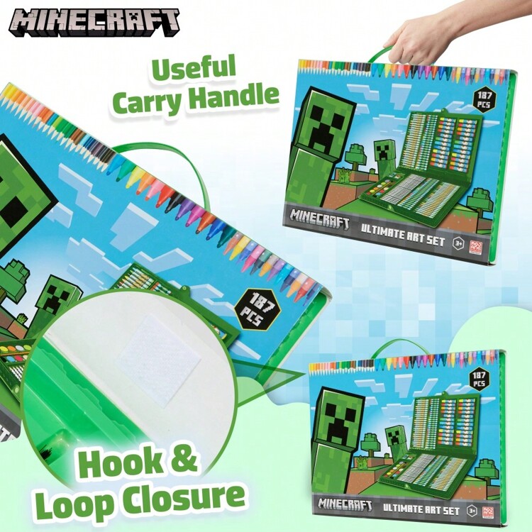 Minecraft 儿童涂色绘画艺术盒，返校礼物 - 彩色 - 查看 4