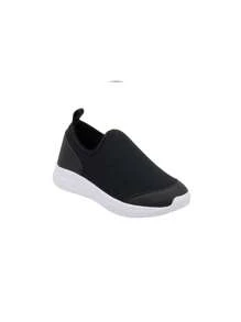Stylish Junior Back To School Sneakers For Kids, Black And Pink, Unisex, Sizes 29 To 34 - 黑色 - 查看 1