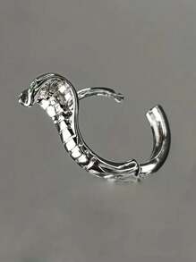 1pc Europe & US Style Unique Fashionable Niche Cool Green Snake Eye Stud Earring For Men - Earrings - View 2