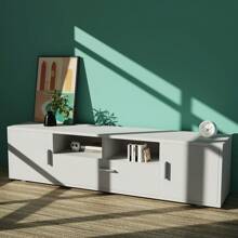 OYAJIA Modern LED TV Unit 1600mm White Modern TV Stand Cabinet With Ambient Lights(USB Powered) For 32 40 43 50 52 55 60 65 Inch 4k TV Living Room And Bedroom Furniture With Storages And Shelves - White - View 9