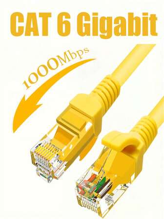 0.5~50m CAT6 Yellow Ethernet Cable, Professional Series Network Cable, Router Cable, Cabinet Wiring Cable