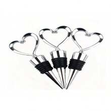 2PCSNút chặn chai rượu ABS thực tế mới kín giữ tươi Nút chặn đầu tròn hình trái tim sáng tạo - Nhiều màu - Xem 2