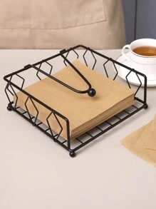 1 pieza Portanacas de metal con strass, organizador vertical de servilletas para cafetería y restaurante, suministros de cocina, accesorio decorativo, artículos para el hogar, mesa, decoración del hogar, organización y almacenamiento, decoración de habitación, accesorios de cocina, herramientas de cocina, organizador de cocina, viaje, festival, soporte para caja de pañuelos, portanacas, reunión familiar, decoración de mesa de cocina y comedor para el hogar, accesorios decorativos del hogar, caja decorativa, regalo de boda para mujer, artículo esencial para viajes de verano y festivales