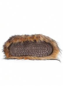 Winter Snow Boots Faux Fur Boots For Women Warm Fuzzy Fluffy Winter Furry Snow Boots Flat Shoes Outdoor - 駝色 - 查看 10