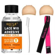 Pegamento súper fuerte para pelucas GOIPLE, adhesivo impermeable para pelucas frontales de encaje, agente de unión invisible, pegamento transparente para pelucas de secado rápido - Pegamento para peluca - Ver 14