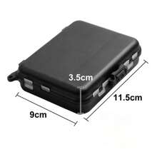 183pcs Portable Fishing Lure Accessories Kit, Including Glow In The Dark Space Beans, Swivel Rings, And More - Black - View 2