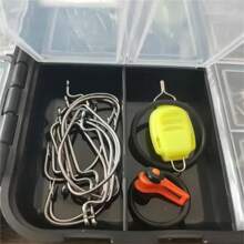 183pcs Portable Fishing Lure Accessories Kit, Including Glow In The Dark Space Beans, Swivel Rings, And More - Black - View 4