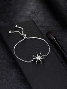 1pc Fashionable Minimalist Sunflower Artificial Zirconia Adjustable Bracelet