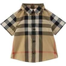 Burberry Camisa de cuadros beige para bebé - por defecto - Ver 1