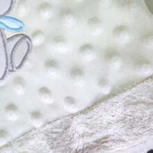 Plush Dots Baby Blanket 100cm X 70cm Grey - 淺灰色 - 查看 4