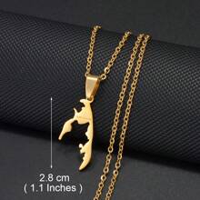 1pc Tamil Eelam Pendant Necklaces Jewelry Stainless Steel - Multicolor - View 6