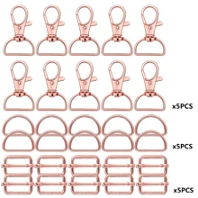 15/30/45/60/90pcs Swivel Lobster Clasp With D-Ring And Sliding Clasp Kit, Lanyard Springs Hook Key Chains, Useful For Key Rings, Wallets, Hardware, Sewing Craft Projects - Keychain - View 9