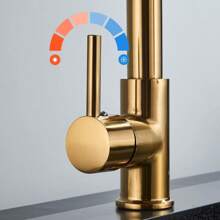 Brushed Gold High Arc Spring Kitchen Faucet With Pull Down Sprayer,Commercial Rv Single Lever Kitchen Sink Faucet,3 Function Single Handle Laundry Faucet,Brushed Gold Single Hole Brushed Gold/Brushed Nickel/Black - Brushed Gold - View 5