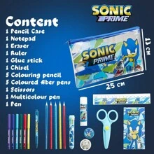 SONIC THE HEDGEHOG Pencil Case And Stationery Set School Supplies Gift - Multicolor - View 6