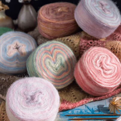 1 Ball (100g/Ball) Premium Ombre Mohair Yarn