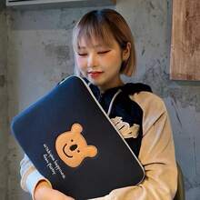 Cute Koala Embroidered Anti-Shock Laptop Sleeve, Tablet Protective Case - Navy Blue - View 7