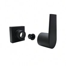 Square Finish Bathroom Tap Lever Matte Black Deca Standard 16 Luxury Grooves - Black - View 7