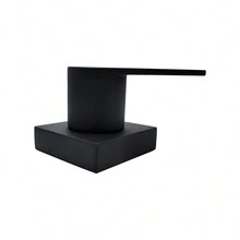 Square Finish Bathroom Tap Lever Matte Black Deca Standard 16 Luxury Grooves - Black - View 4
