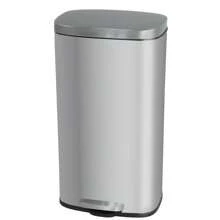 DOPINMIN 8 Gallon/30 Liter 410 Stainless Steel Trash Can Kitchen Garbage Can Fingerprint Proof Stainless Steel With Removable Inner Bucket And Hinged Lids - 不銹鋼 - 查看 6