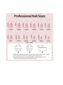 120Pcs French Tip Press-On Nails Matte Oval Shape, 12 Sizes French Tip Nail Tips - 5 Sheets Pink Medium Almond Pre-Applied Tip Primer & Base Coat, No Need To File Fake Nails For Nail Art Diy Nail Supplies Nails - Baby Pink - View 7