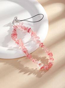 Telefoonbandje met kralen van natuurlijke kristalsteen, armband met kralen van edelsteen, telefoonkoord, cadeau voor moeder, familie, vrienden, verjaardag, vakantie, telefoonhanger, telefoonketting