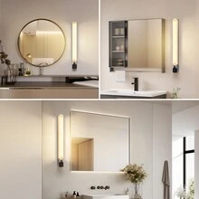 Aigostar Lámpara LED de Espejo con toma de corriente 66.5cm 15W 1350LM Lámpara de Baño 4000K Luz natural Lámpara LED de Pared IP44 230V Luz de Espejo de Baño de Blanco Apliques Espejo de Baño - luz blanca - Ver 7