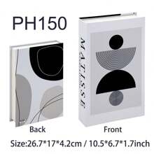 1 pieza Caja con forma de libro abierta para almacenamiento, accesorios de decoración de escritorio con apariencia de libro de lujo, caja de almacenamiento con forma de libro simulado moderno, modelo de libro en inglés, mejor regalo - Multicolor - Ver 5