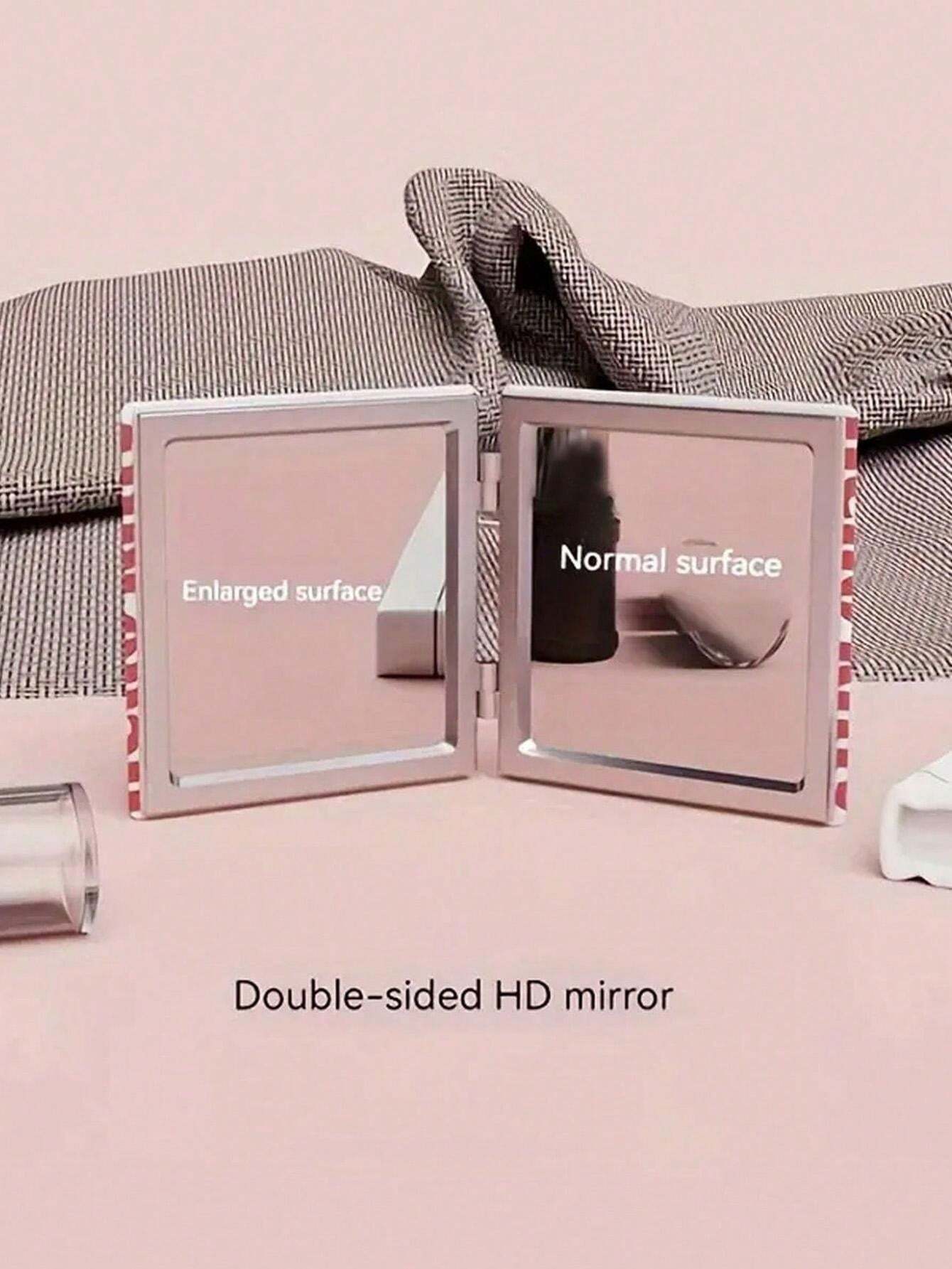 Specchio Da Trucco Portatile DVHOK 20cm - Bianco, Doppio Uso (Scrivania O Parete), Design Principessa