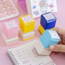 New Clock Stamp Set For Kids, Clock Face And Hour Hand Teaching Stamp For Elementary Students And Teachers - Multicolor - View 5