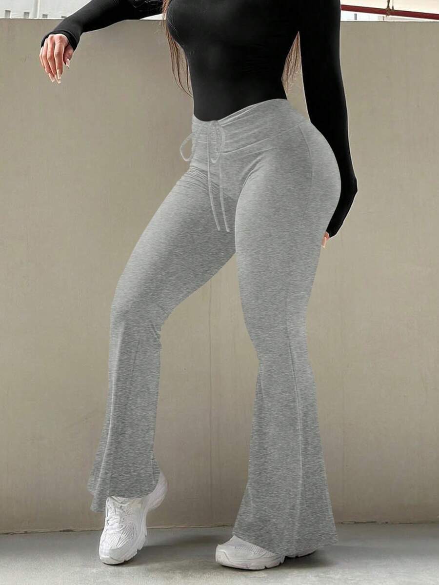 Quần ống loe ôm dáng dành cho nữ, thoải mái, phù hợp cho mùa tốt nghiệp và kỳ nghỉ xuân nhân dịp Quốc khánh. - Xám - Xem 1