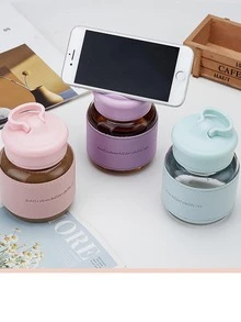 Portable Grip Mini Shaker Cup, Cute  Glass Divider Bottle, Phone Holder, Gift - Multicolor - View 3