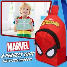 Marvel Spiderman Cross Body Bag With Adjustable Strap Shoulder Sling Backpack Travel Holiday Days Out - Red - View 3