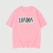 T-Shirt T-Shirt "London Logo Big Bang" - 淺粉色 - 查看 1
