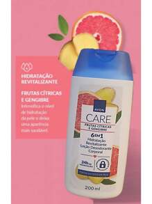 Avon 01 Unidade da Loção Hidratante Care FRUTAS CÍTRICAS E GENGIBRE – Para TODOS OS TIPOS DE PELE - 200ml. - Branco - Visão 1