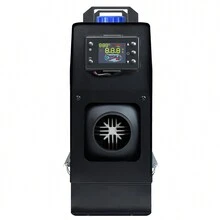 LILIIN 8KW Die-Sel Heater Parking Heater Die-Sel Air Heater, Black/Red 12V Air Fuel Parking Heater With Remote Control LCD Monitor And Silencer For Car RV Boats Truck Motorhome Trailer - 黑色 液晶黑 - 查看 6