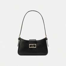 Kate Spade 经典单肩包，复古小号黑色钱包，拉链开合 PU 皮革女式腋下包，周年纪念、生日和情人节礼物 KA754001