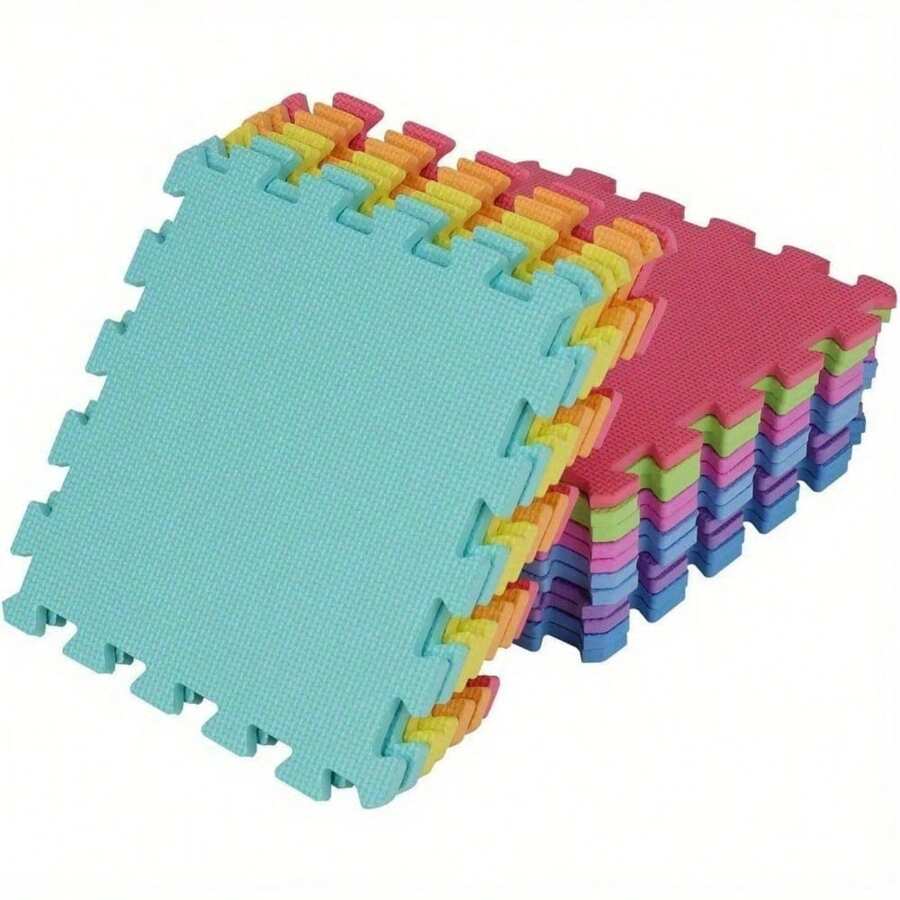 18PCS Foam Play Mat 30x30cm Puzzle Mat With Edges Multicolor Floor Puzzle Mat For Gym Play Area - 18PC - View 1