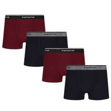 Kit Of 4 Children's Cotton Boxer Briefs With Elastic Waistband Selene Logo In Elastane With Soft Cotton - 紫紅色 - 查看 1
