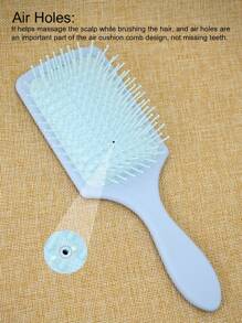 1 Pc Personalised Custom Comb,Large Square Air Cushion Comb With Handle, Detangling Hairbrush, Suit For Women Men And Kids , Detangling Haircomb For Massaging Scalp,Thin/Curly/Dry Hair,Customized Colorful Pattern&Name,Friend Gift Family Gift Hairbrush Kid Gift,Girl's Gift,Bridesmaid Gift,Christmas Gift,Merry Christmas