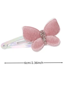 10/20pcs Mixed European & American Velvet Mini Butterfly Hair Clips, BB Clips, Baby Girl Hair Accessories, Children Clothing Accessories, Girls Butterfly Hair Decor Set, Suitable For Wear With Best Friends
