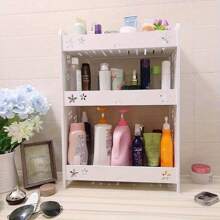 Bathroom Storage 3 Tier Narrow Storage Unit Carved Floating Shower Storage Rack Wall Mount 60x35 X13.5cm Storage Rack Free-Standing Shelves For Bathroom Living Room - White - View 6