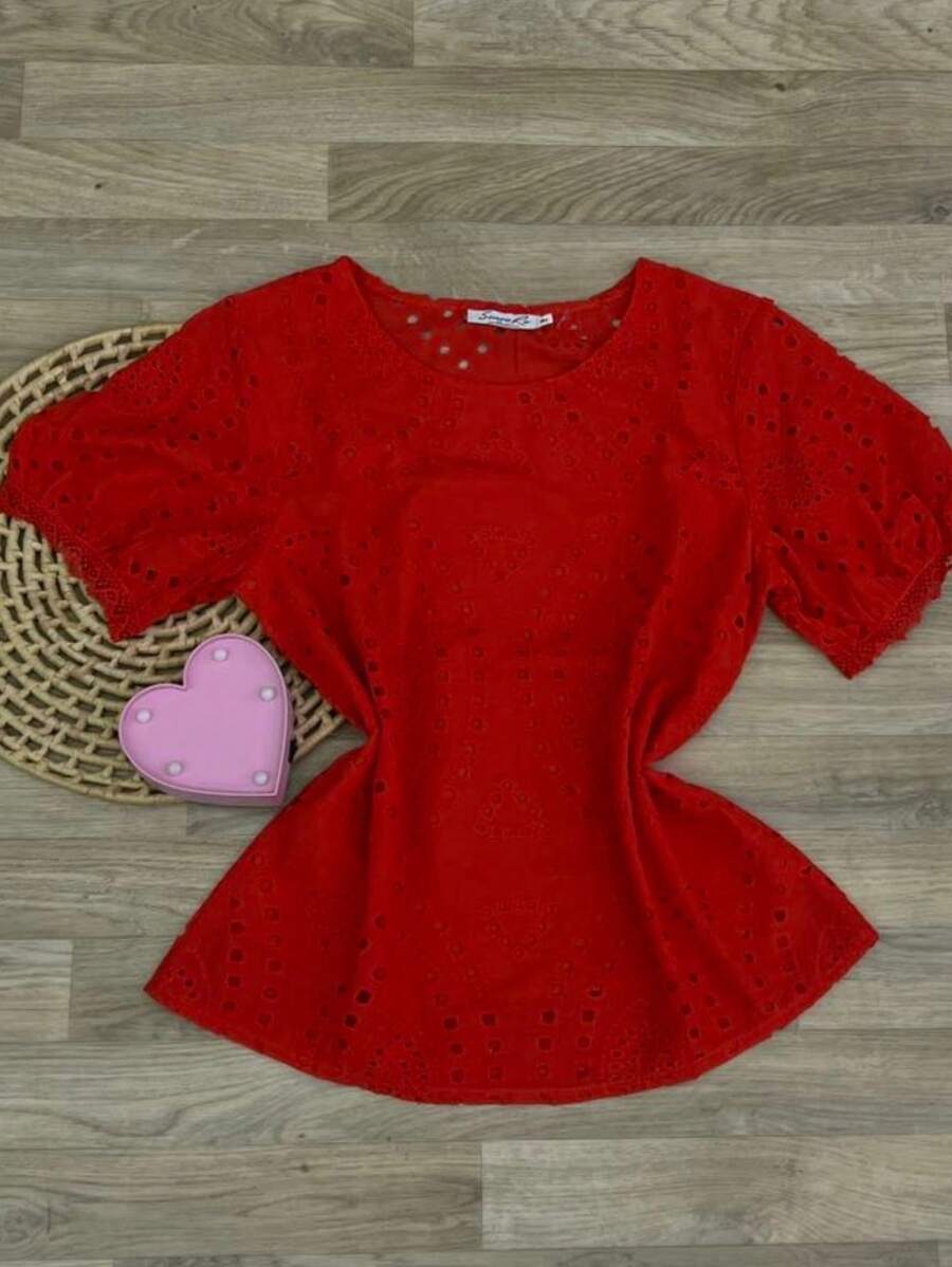 Lese Blouse - Đỏ - Xem 1
