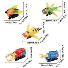 A Set Of Building Blocks Insects And Animals, Birthday Party Gifts Gift Bags Classroom Prizes, Carnival Prizes Room Decoration - Multicolor - View 2