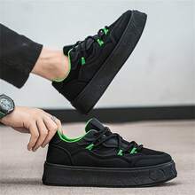 Men's New Breathable Casual Running Shoes Lightweight Mesh Sneakers, Spring Summer - Black - View 4