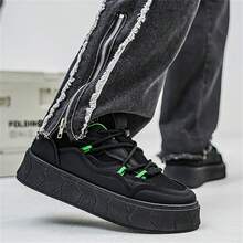 Men's New Breathable Casual Running Shoes Lightweight Mesh Sneakers, Spring Summer - Black - View 8