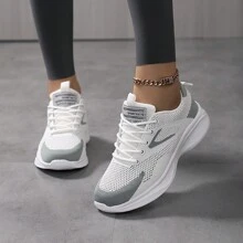 Women's Running Shoes, Mesh, Breathable, Comfortable And Traction Wear-Resistant, Versatile Sports Shoes
