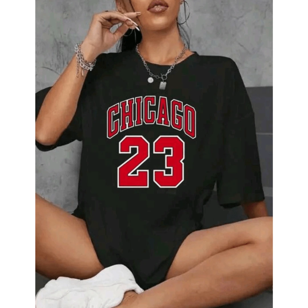 Women's T-Shirt Drop Shoulder Tumblr Streetwear T-Shirt Blogger Shirt - 黑色 - 查看 1