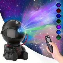 Astronaut Starry Sky Projection Lamp – A Colorful Astronaut Light Suitable For Use As A Bedroom Nightlight, Bedside Lamp, Party Ambiance Light, Or Decorative Lighting For Halloween And Christmas. Versatile For Various Settings; An Ideal Gift For Birthdays And Holidays. - 黑色 - 查看 4